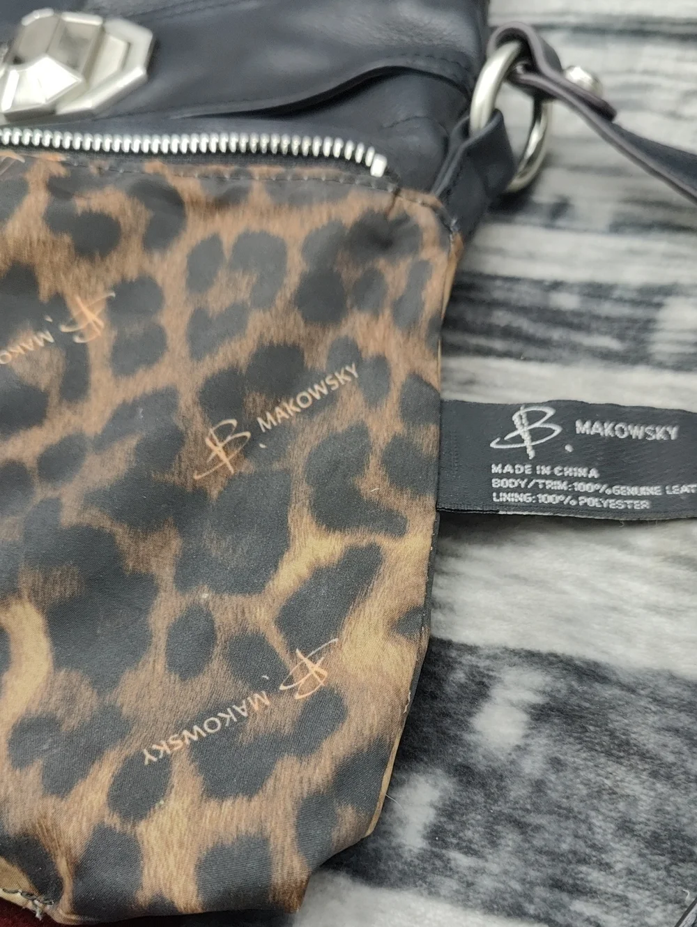 b. makowsky black leather